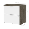 Bestar Gemma Lateral File Cabinet, Walnut Grey & White 107630-000035